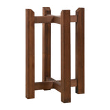 Maxbell Plant Shelf Wood Portable Planter Rack for Potted Plants Living Room Balcony Brown Double Layer