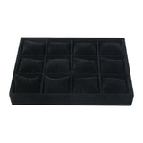 Maxbell Velvet Watch Jewelry Organizer Drawers Insert for Shelves Jewelry Exhibition Black