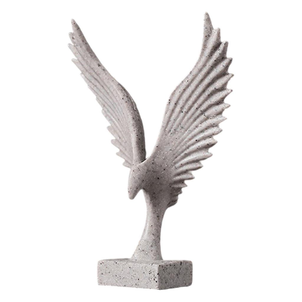 Maxbell Maxbell Abstract Eagle Wing Statue Spreading Wing Figurine for Home Ornament Artwork 10.5x3.5x14.5cm