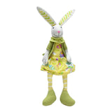 Maxbell Bunny Figurine Ornament Cute Stuffed Animal Toy for Easter Holiday Bookshelf girls