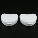 Maxbell 2x Mouth Guard Case Orthodontic Retainer Box Denture Storage Container White