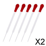 Maxbell 2x5 Pieces Clear Glass Pipette Pipet Dropper Dispensing Liquids Lab 14cm