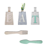 Maxbell 5Pcs Decorative Hanging Wooden Letters Room Farmhouse Rustic Wood Decoration A