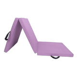 Maxbell Tri Fold Folding Exercise Mat Waterproof Home with Carrying Handles Foldable Light purple