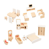 Maxbell Wooden Dollhouse Furniture Set Dollhouse Toy for Ages 3+ Boys Girls Toddlers