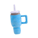 Dog Squeaky Toy Bite Resistant Chewing Plush Cup for Small Medium Large Dogs blue