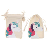 Maxbell 20pcs Set Flamingo Unicorn Thank you Cotton Jewelry Pouch Drawstring Bag