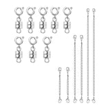Maxbell Necklace Extender and Magnetic Necklace Clasp for Jewelry Making Accessories Silver