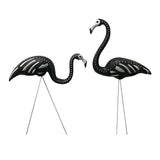 Maxbell Pack of 2, 30" Large Black Skull Flamingo Yard Ornament/ Flamingo Lawn Ornaments/ink Flamingo Garden Yard Stakes - Aladdin Shoppers