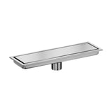 Maxbell Rectangular Floor Drain Tile Insert Cover Portable Fast Drainage for Kitchen Silver