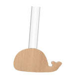 Maxbell Mini Glass Plant Pot Kids Adults Kitchen Test Tube Flower Vase Fridge Magnet Whale 7.5x12cm