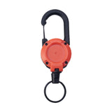 Maxbell Retractable Keychain Heavy Duty Keyring Key Reel for Outdoor Camping Fishing orange