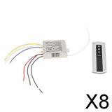 Maxbell 8x3-Way ON/OFF 220V-240V Light Digital Wireless Wall Switch + Remote Control