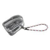 Maxbell Doll Display Bag Dustproof Accessory Clear Zipper Closure Doll Carrying Case Lanyard 23cm Blue Red White Rope