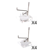 Maxbell 8x Durable Acrylic Display Stand Holder Suport for Minerals Geode Crystal