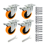 Maxbell 4Pcs Swivel Caster Wheels Accessories Replaces for Equipment Carts Workbench Style A