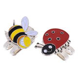Maxbell 2Pcs Portable Mini Alloy Golf Ball Marker with Magnetic Golf Hat Clip
