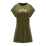 Maxbell Maxbell Women's Short Summer Dress Spring Soft Crewneck Dress for Work Office Travel XL