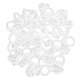 Maxbell Maxbell 50PCS Clear Rose Display Ring For False Nail Art Polish UV Gel Tips Showing