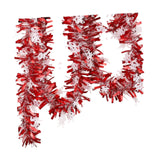 Christmas Tinsel Garland Red Shiny Hanging Ornament for Fall Wall Decoration