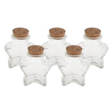 Maxbell 5 Pieces Mini Cork Stoppers DIY Decor Glass Bottle Wishing Vials Star Shape
