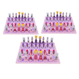 3x Wooden International Chess Game Chessman Checker Chess Pieces Gift Pink