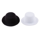 Maxbell 2 Pieces 1:12 Scale Dollhouse Miniature Bowler Doll Hat Kids Prented Toys