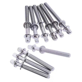 Maxbell 2x10Pcs Drum Tight Screw Durable Drum Tension Rods for Repair Parts Drum Snare 5mmx50mm