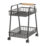 Maxbell Rolling Cart Organizer with Casters Storage Trolley for Dorm Kitchen Nursery