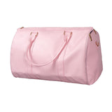 Maxbell Leather Duffle Bag Overnight Bag Large Capacity Water Resistant Carry on Bag Pink