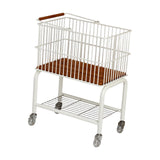 Maxbell Laundry Cart with Detachable Storage Basket for Sorting Dirty Clothes 2 in 1 Clear Wheels