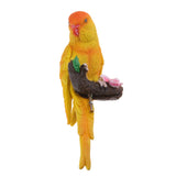 Maxbell 3Pcs Resin Parrots Budgerigar Birds Animals Ornaments Hanging Decorations