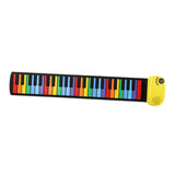 Maxbell 49 Keys Hand Roll up Keyboard Piano Sturdy Hand Roll Piano for Kids Children Yellow