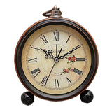 Maxbell Table Clock Elegant Non Ticking Simple Retro Design for Office Bedside Shelf