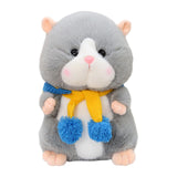 Cartoon Hamster Doll Soft Plush Hamster Stuffed Animal Toy for Children Kids Gray