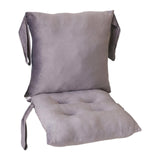 Maxbell Chair Cushion with Backrest Decoration Ergonomic Pad for Winter Home Bedroom Gray