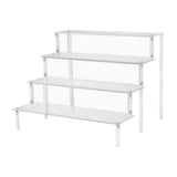 Maxbell 2xAcrylic Rack Perfume Makeup Organizer Risers Shelves Showcase 4 Ladder