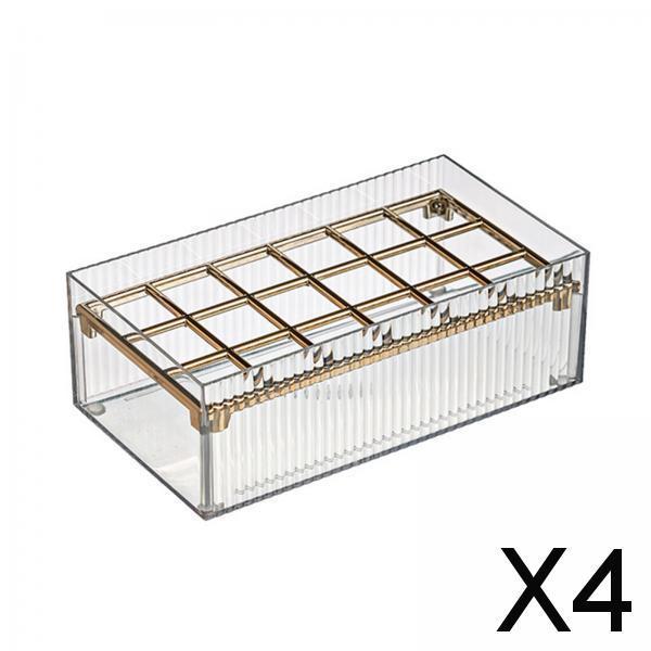 Maxbell 4xClear Lipstick Case Makeup Cosmetic Organizer Storage Box for Nail Polishes