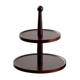 Maxbell Cupcake Stand Decorative Fruit Plate for Birthday Baby Shower Tea Party 2 Tiers Dark Brown