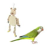 Maxbell Wooden Bird Parrot Chew Toy Bird Cage Decoration Toys Pet Supplies Style_2