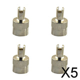 Maxbell 5x4 Pieces Motorcyle Car Slotted Head Valve Stem Caps for Core Remover Tool