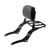 Maxbell Motorcycle Sissy Bar Backrest Assembly Passenger Assembled Backrest Rear Pad grid