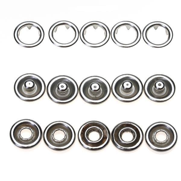 Maxbell 2X 50 Sets 3/8 Inch Open Prong Ring Button Stud No Sew Snaps Fasteners Crafts