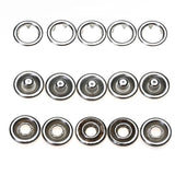 Maxbell 2X 50 Sets 3/8 Inch Open Prong Ring Button Stud No Sew Snaps Fasteners Crafts