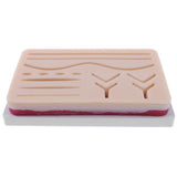 Maxbell 2 Sets Human Skin Wound Suture Pad Model Suturing Repeated Practice Kits