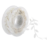 Maxbell 2Roll 15m Leaves Ribbon Trim Wreath for Wedding Wall Crafts Party Decor