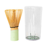 Maxbell Bamboo Matcha Whisk Mixing Brush Traditional Matcha Green Tea Powder Stirrer Green Handle