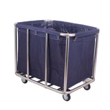 Maxbell Laundry Cart with Wheels Laundry Hamper 35.4x25.5x31.5inch for Beauty Salons Blue