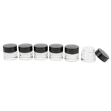 Maxbell Maxbell 6x 10g Empty Glass Jar with Lid Makeup Cosmetics Container Travel Bottles Clear