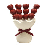 Maxbell Fruit Fork with Holder Ceramic Storage Jar Creative Salad Forks Set for Cake Cream Jar